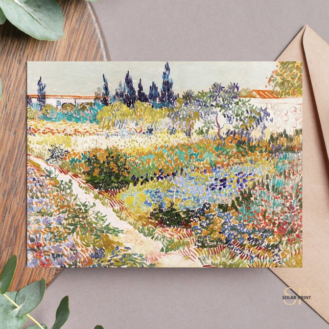 Vincent van Gogh The Garden at Arles 1888 Painting Postcard (Creator Uploaded)