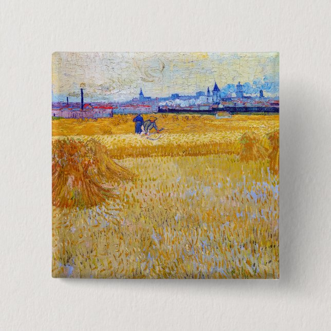 Vincent van Gogh - The Harvesters Button (Front)