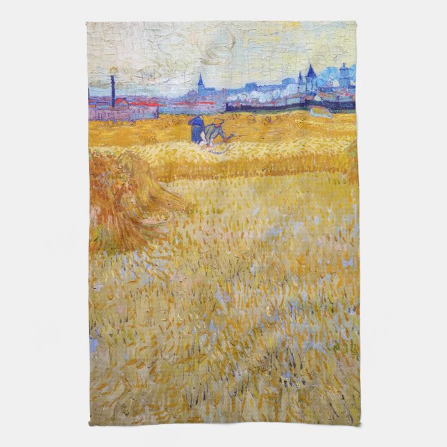 Vincent van Gogh - The Harvesters Kitchen Towel (Vertical)