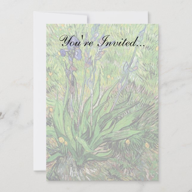 Vincent Van Gogh - The Iris Nature Lover Fine Art Invitation (Front)