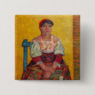 Vincent Van Gogh - The Italian Woman Button