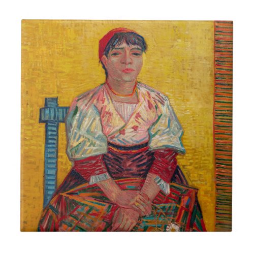 Vincent Van Gogh _ The Italian Woman Ceramic Tile