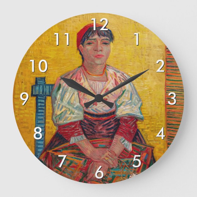 Vincent Van Gogh - The Italian Woman Large Clock (Front)