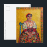 Vincent Van Gogh - The Italian Woman Postcard<br><div class="desc">Italian Woman / Agostina Segatori / L'Italienne by Vincent Van Gogh in 1887</div>