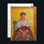 Vincent Van Gogh - The Italian Woman Postcard<br><div class="desc">Italian Woman / Agostina Segatori / L'Italienne by Vincent Van Gogh in 1887</div>