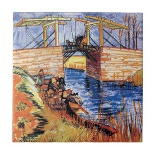 Vincent Van Gogh - The Langlois Bridge At Arles Ceramic Tile
