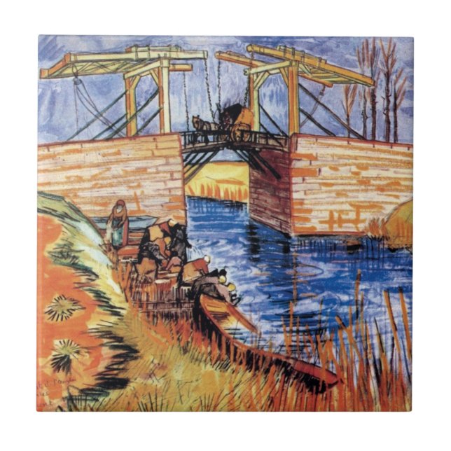 Vincent Van Gogh - The Langlois Bridge At Arles Ceramic Tile (Front)