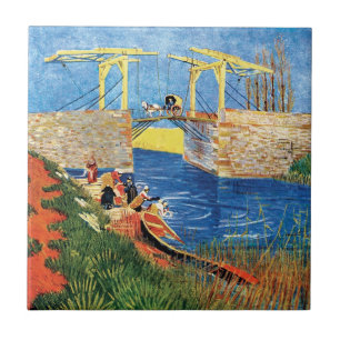 Vincent Van Gogh - The Langlois Bridge At Arles Ceramic Tile