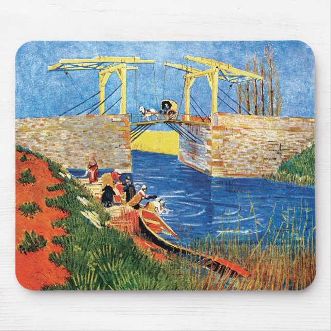 Vincent Van Gogh - The Langlois Bridge At Arles Mouse Pad (Front)