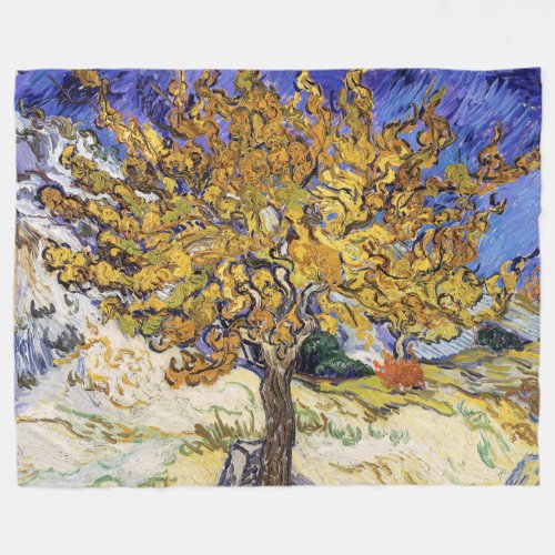 Vincent van Gogh _ The Mulberry Tree Fleece Blanket