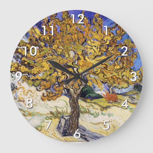 Vincent van Gogh _ The Mulberry Tree Large Clock