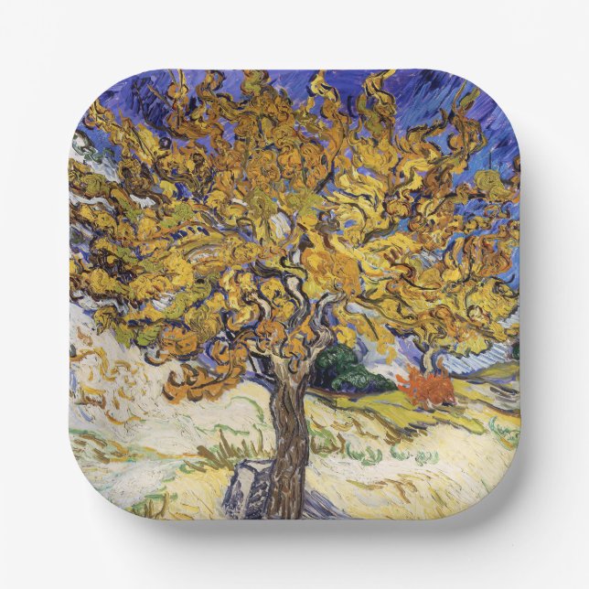 Vincent van Gogh - The Mulberry Tree Paper Plates (Front)