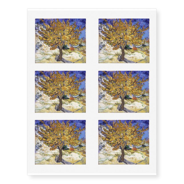 Vincent van Gogh - The Mulberry Tree Temporary Tattoos (Front)