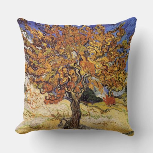 Vincent van Gogh_The Mulberry Tree Throw Pillow