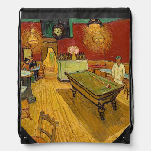 Vincent van Gogh _ The Night Cafe Drawstring Bag