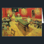 Vincent Van Gogh - The Night Cafe Fine Art<br><div class="desc">Oil on canvas from 1888 depicts the interior of the Café de la Gare, a seedy all-night bar frequented by Van Gogh, with couples, drunks and derelicts seated at the tables and a waiter posing next to a pool table at the center of the room under yellow glowing ceiling lights....</div>
