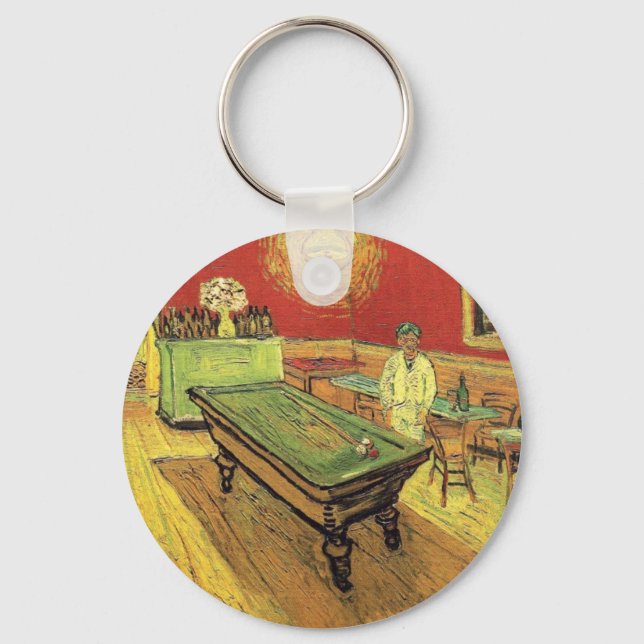 Vincent Van Gogh - The Night Cafe Fine Art Keychain (Front)