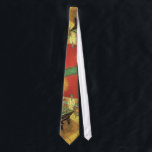 Vincent Van Gogh - The Night Cafe Fine Art Neck Tie<br><div class="desc">Oil on canvas from 1888 depicts the interior of the Café de la Gare, a seedy all-night bar frequented by Van Gogh, with couples, drunks and derelicts seated at the tables and a waiter posing next to a pool table at the center of the room under yellow glowing ceiling lights....</div>