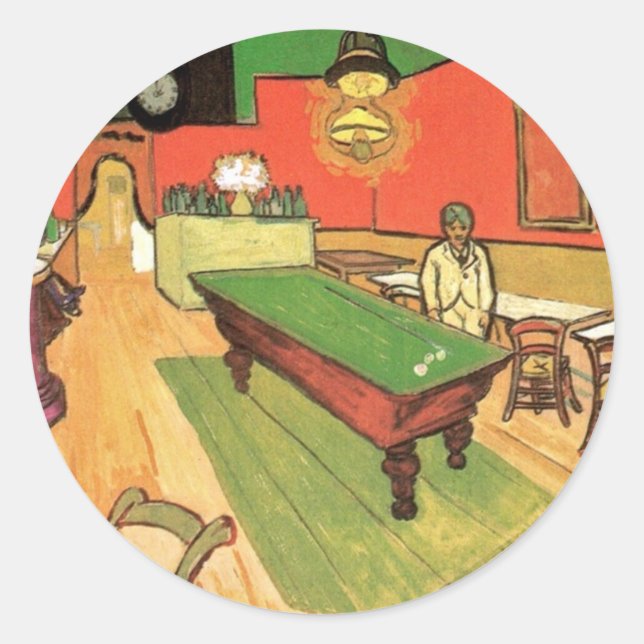 Vincent Van Gogh - The Night Cafe In Arles Classic Round Sticker (Front)