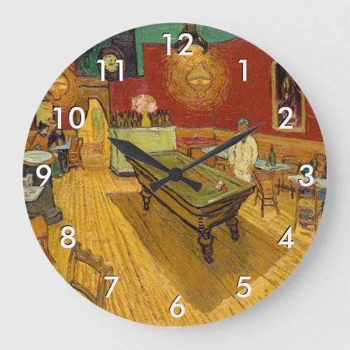 Vincent van Gogh _ The Night Cafe Large Clock