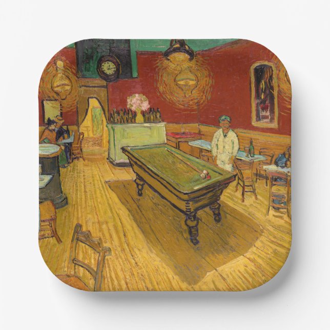 Vincent van Gogh - The Night Cafe  Paper Plates (Front)
