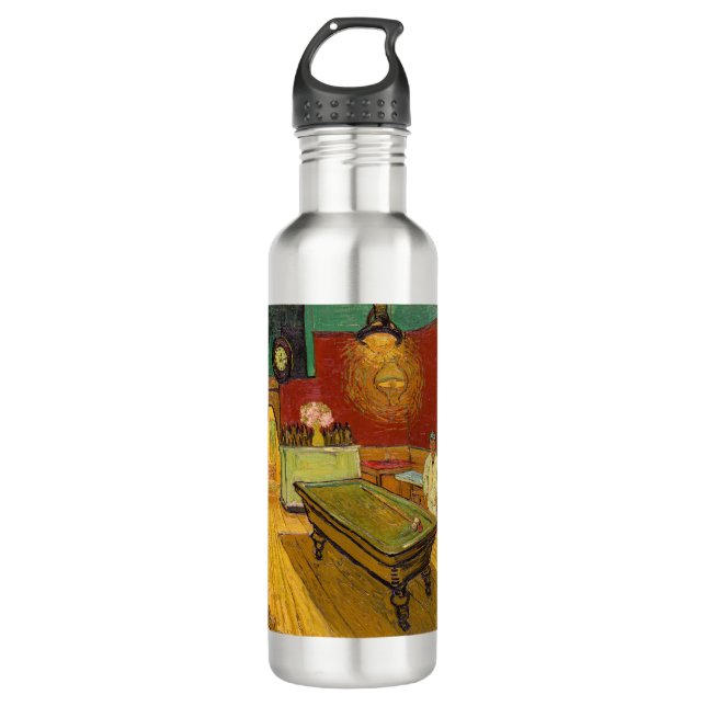 Vincent van Gogh - The Night Cafe Stainless Steel Water Bottle (Front)
