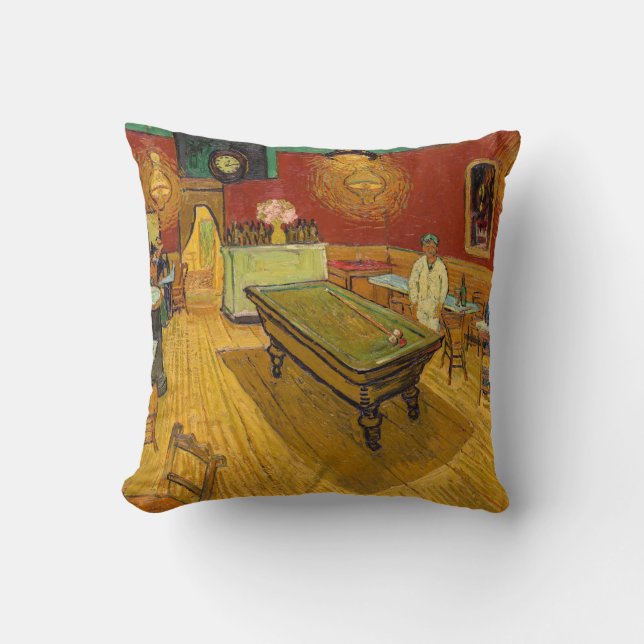 Vincent van Gogh - The Night Cafe Throw Pillow (Front)