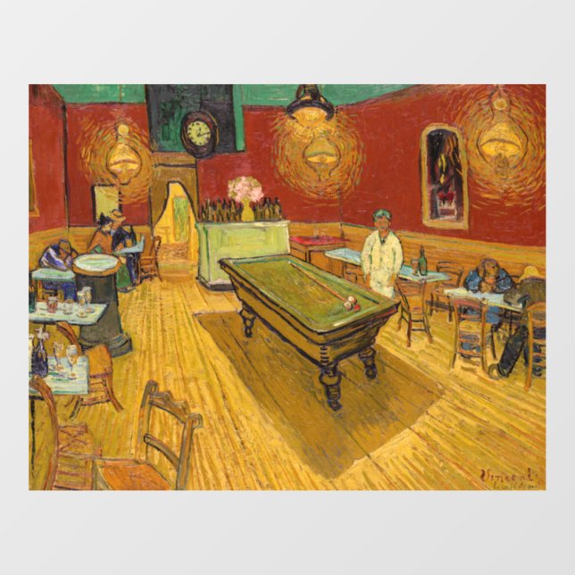 Vincent van Gogh - The Night Cafe Window Cling (Sheet)