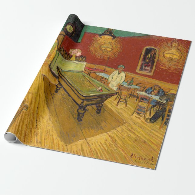 Vincent van Gogh - The Night Cafe Wrapping Paper (Unrolled)