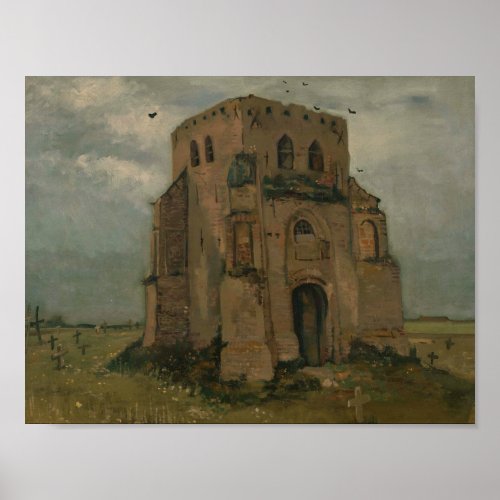 Vincent van Gogh _ The Old Church Tower at Nuenen Poster