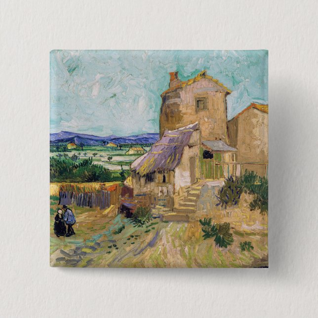 Vincent van Gogh - The Old Mill Button (Front)