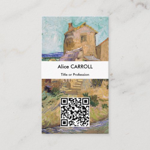 Vincent van Gogh _ The Old Mill _ QR Code Business Card