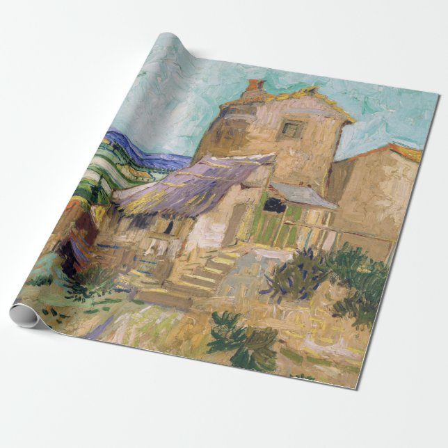 Vincent van Gogh - The Old Mill Wrapping Paper (Unrolled)