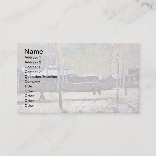 Vincent Van Gogh - The Old Station At Eindhoven Business Card (Front)