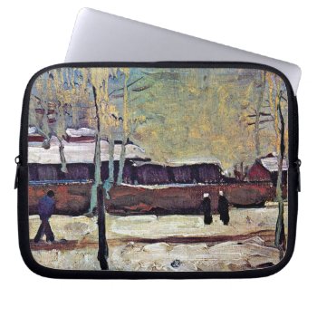 Vincent Van Gogh - The Old Station At Eindhoven Laptop Sleeve by ArtLoversCafe at Zazzle