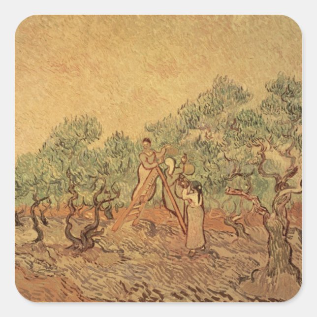 Vincent van Gogh | The Olive Grove, 1889 Square Sticker (Front)