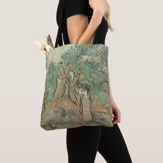 Vincent Van Gogh | The Olive Orchard Tote Bag (Close Up)