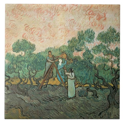 Vincent van Gogh  The Olive Pickers Saint_Remy Tile