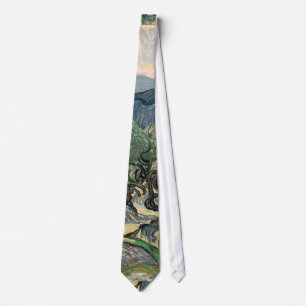 Vincent van Gogh, The Olive Trees. Famous art Neck Tie