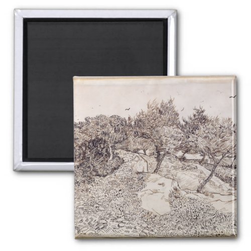 Vincent van Gogh  The Olive Trees Magnet