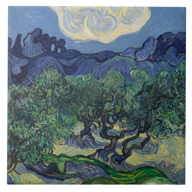 Vincent van Gogh - The Olive Trees Tile (Front)
