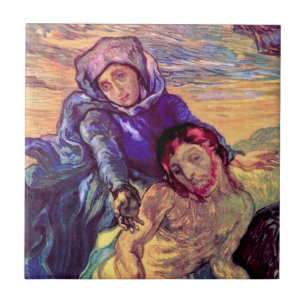 Vincent Van Gogh - The Pieta - Jesus & Virgin Mary Ceramic Tile