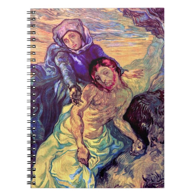 Vincent Van Gogh - The Pieta - Jesus & Virgin Mary Notebook (Front)