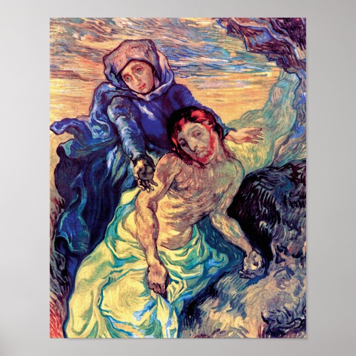 Vincent Van Gogh - The Pieta - Jesus & Virgin Mary Poster | Zazzle.com