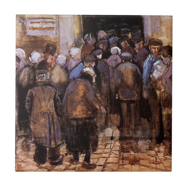 Vincent Van Gogh - The Poor And Money - Fine Art Tile (Front)