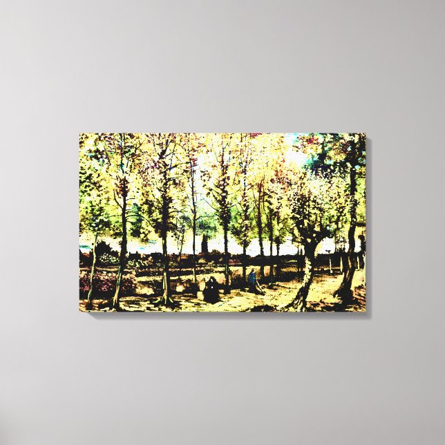 Vincent Van Gogh - The poplars in Nuenen 3 Canvas Print (Front)