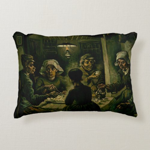 Vincent van Gogh _ The Potato Eaters  Accent Pillow