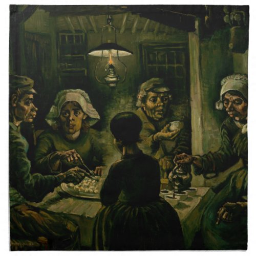 Vincent van Gogh _ The Potato Eaters Cloth Napkin