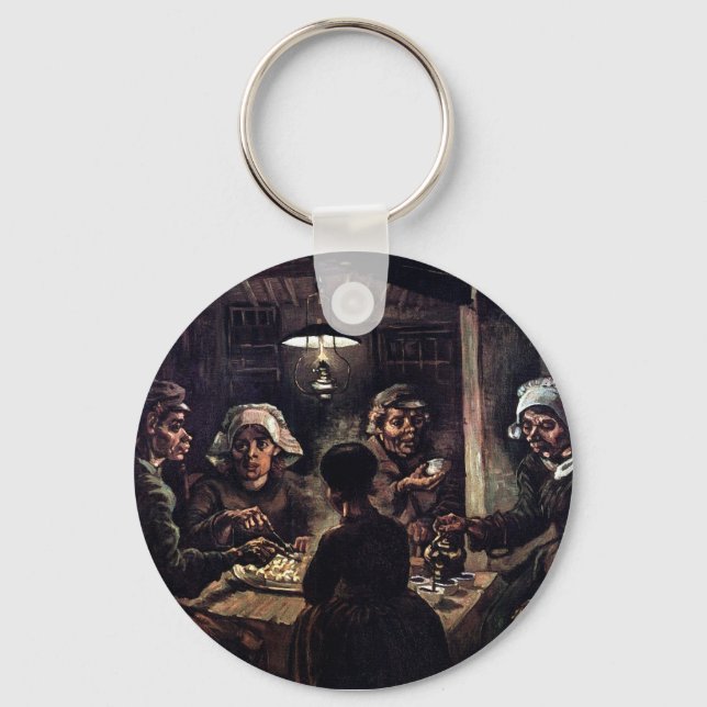 Vincent Van Gogh - The Potato Eaters Fine Art Keychain (Front)