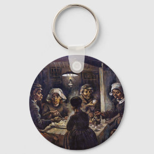 Vincent Van Gogh The Potato Eaters Fine Art Keychain